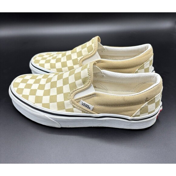 VANS Classic Slip-On Checkerboard / Gold/White Women’s 6.5 / Mens 5.0 - Picture 7 of 8